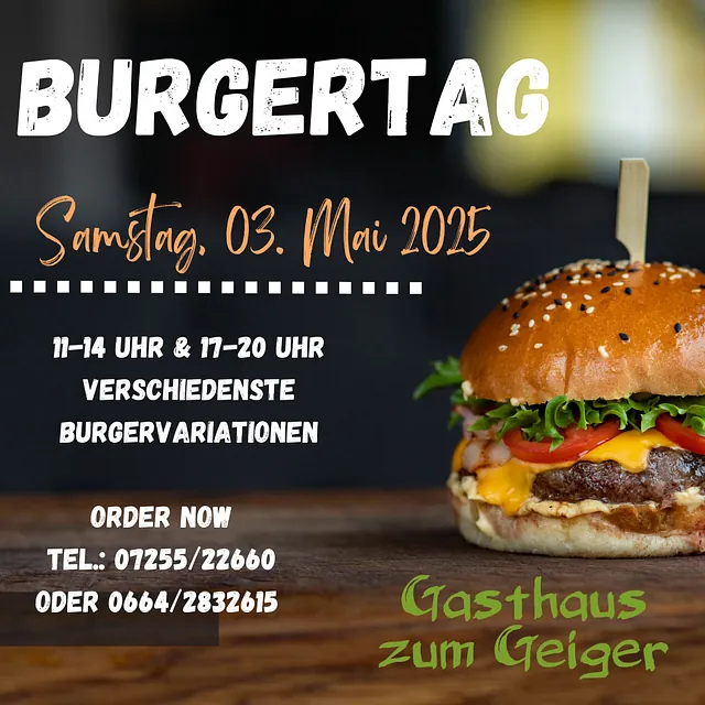 Speisekarte - Burgertag